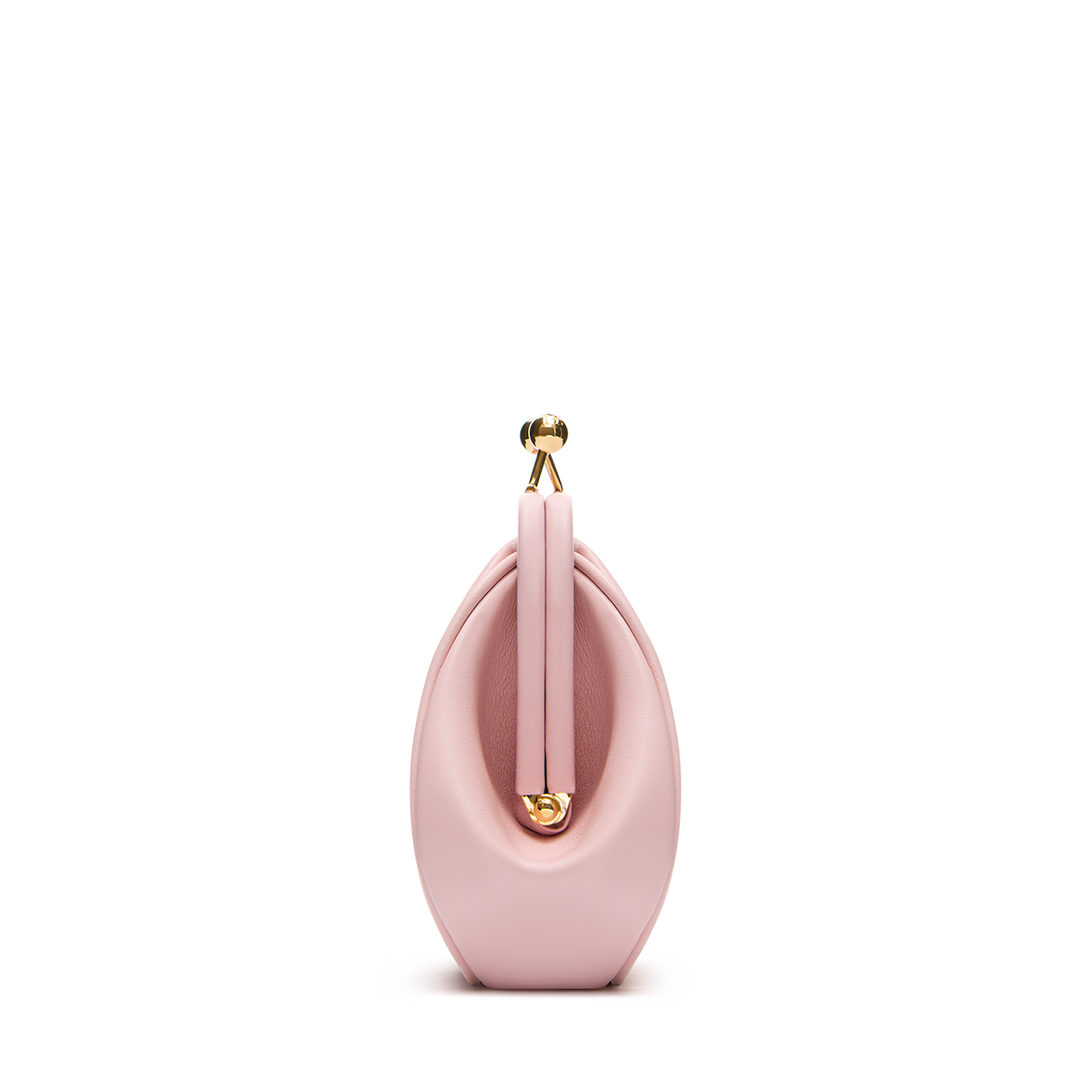 Leather mini bag with a signature print