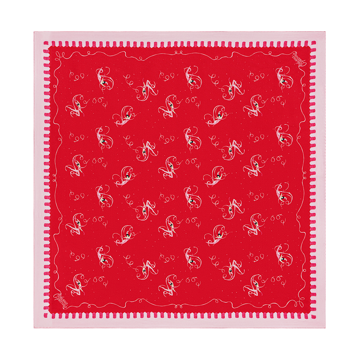 Silk scarf with a signature print