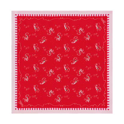 Silk scarf with a signature print