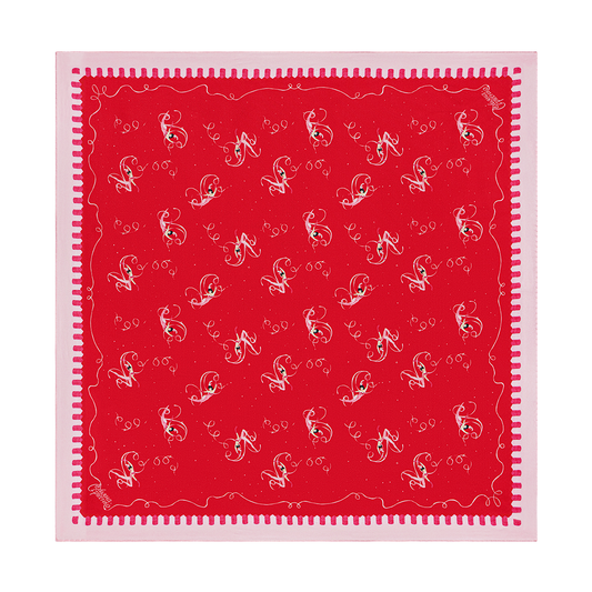 Silk scarf with a signature print