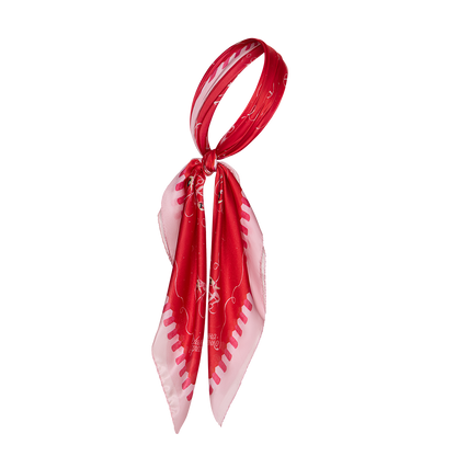 Silk scarf with a signature print