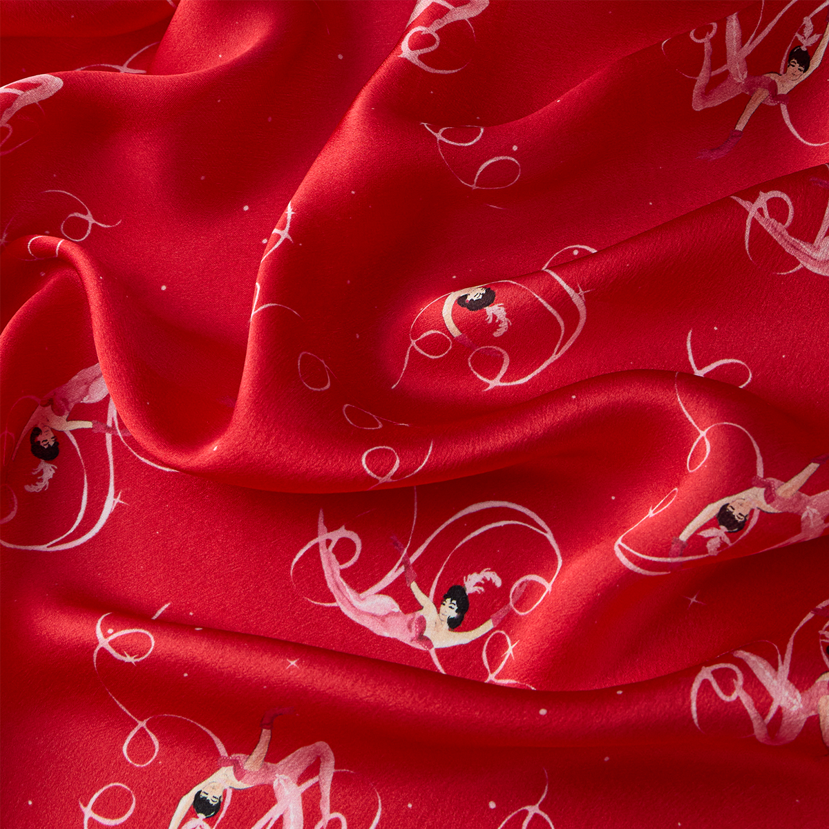 Silk scarf with a signature print