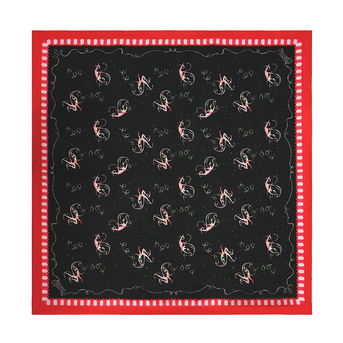 Silk scarf with a signature print