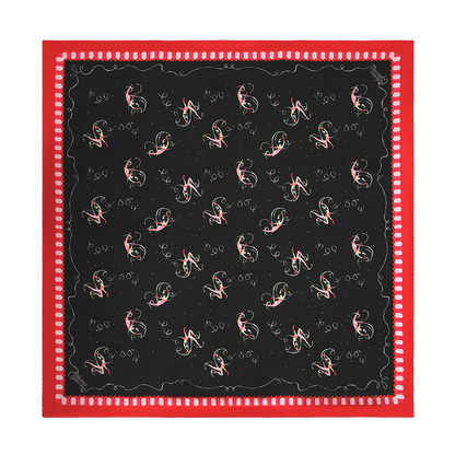 Silk scarf with a signature print