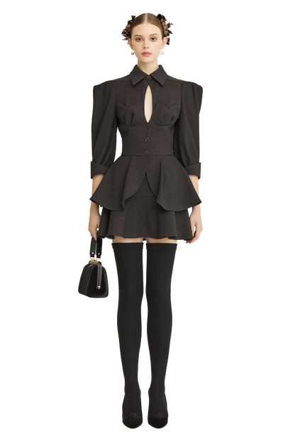 Mini skirt made of wool