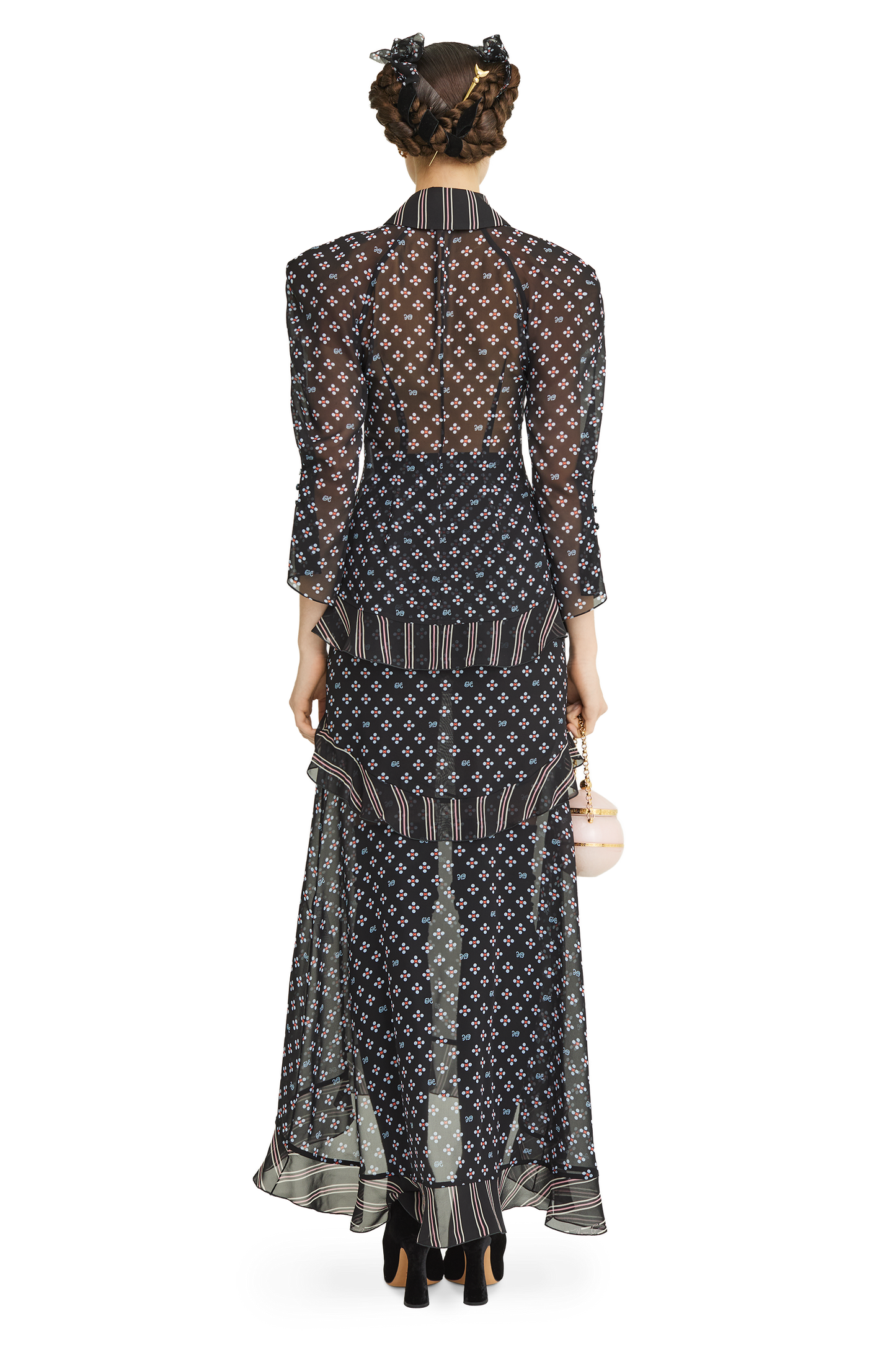 Silk blouse with a signature print