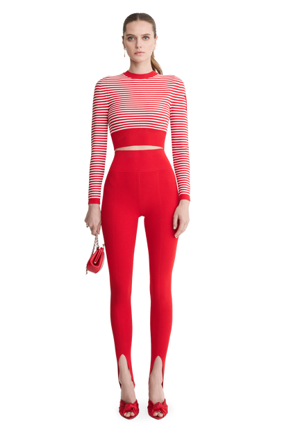 Leather mini bag with a signature print