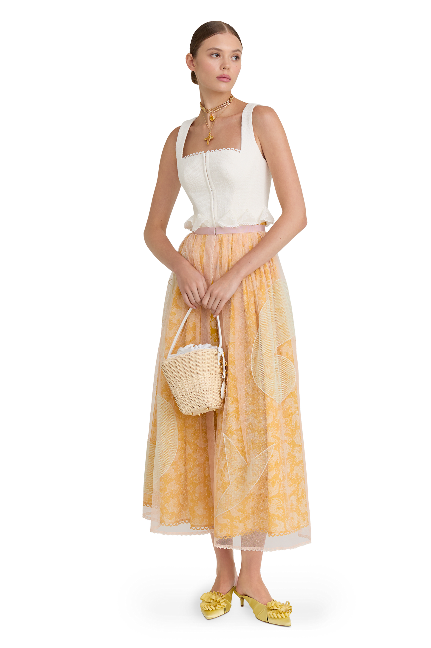 Cotton and linen dress with a signature animal print