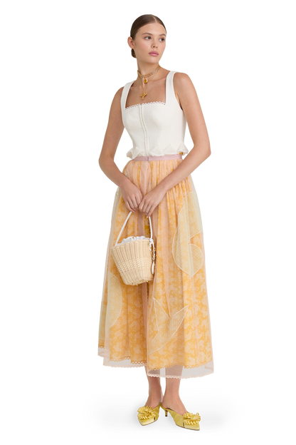 Cotton and linen dress with a signature animal print