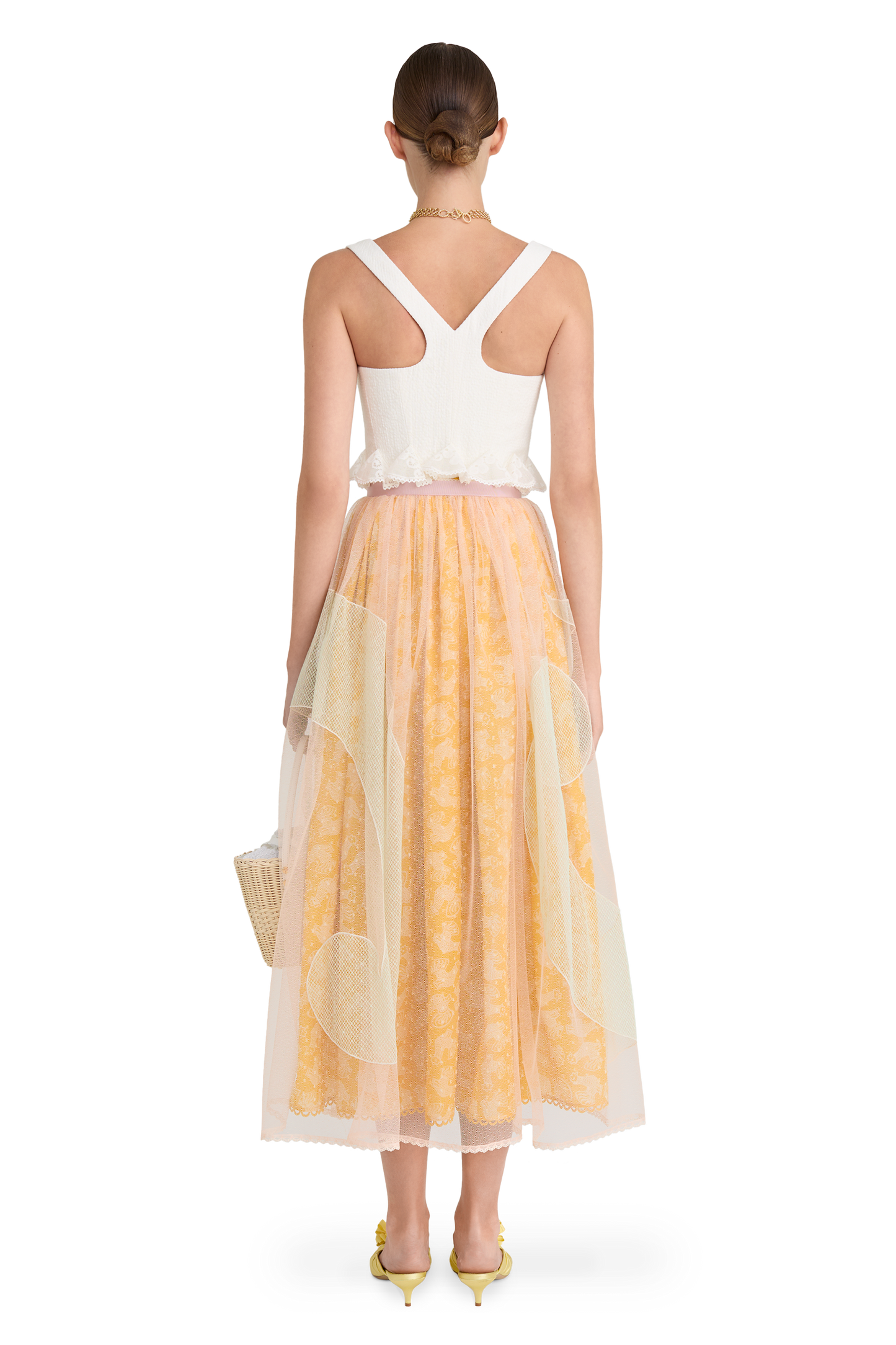 Cotton and linen dress with a signature animal print