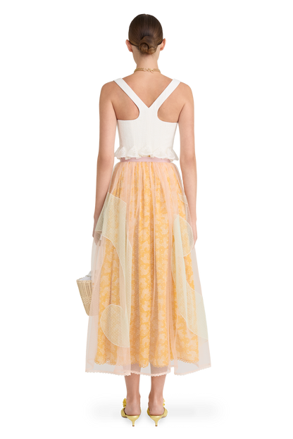 Cotton and linen dress with a signature animal print