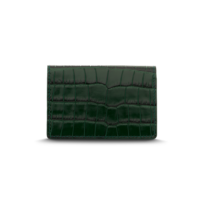 Leather cardholder with iconic rocking horse