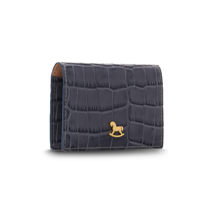 Leather cardholder with iconic rocking horse