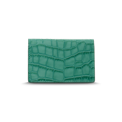 Leather cardholder with iconic rocking horse