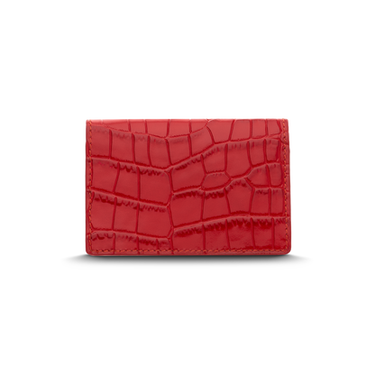 Leather cardholder with iconic rocking horse